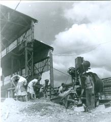 Delavke pri gradnji novih obratov v železarni, 1950, Dolinšek